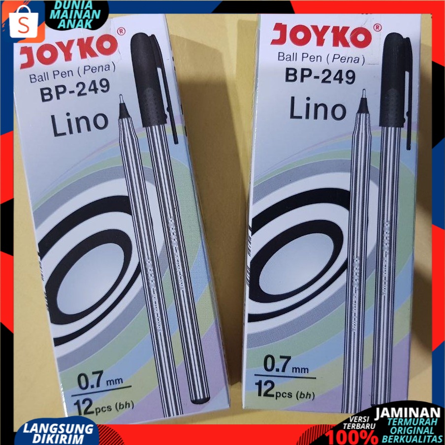 Pen Ballpoint Lino JOYKO BP-249 Pulpen Lino / Pena 0,7 Hitam / Biru 1pcs  Best Seller