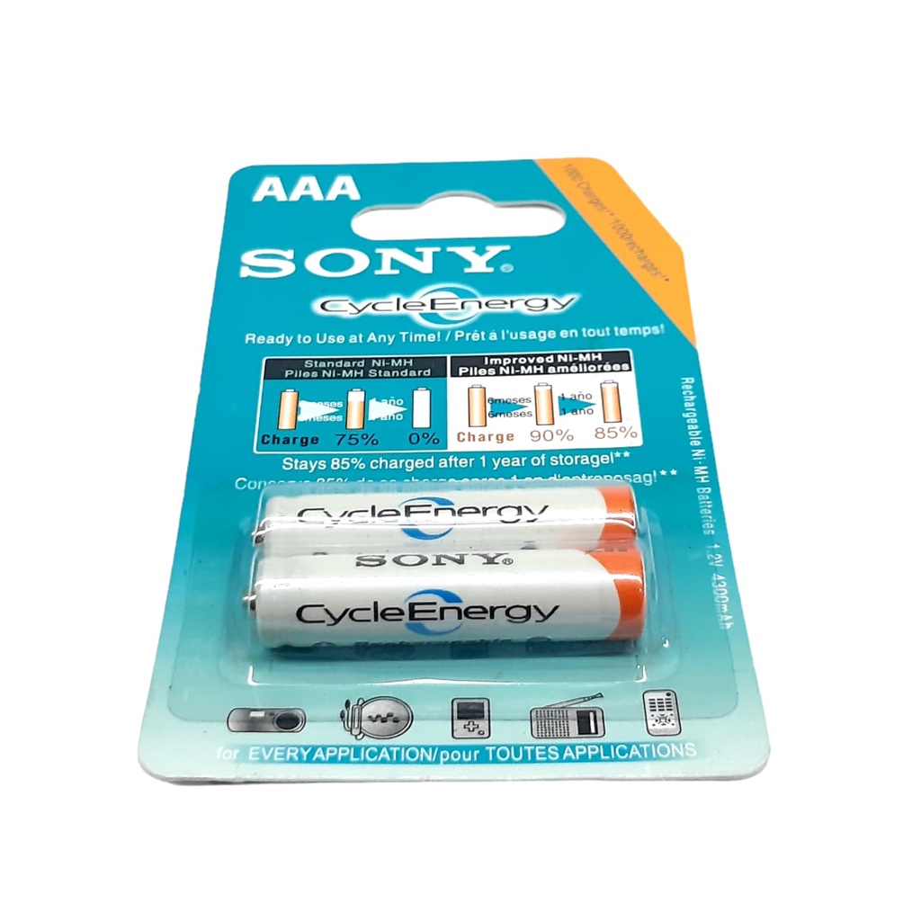 Baterai Cas Ulang AAA NI-MH 1.2V-14300mAh Paket 2pcs