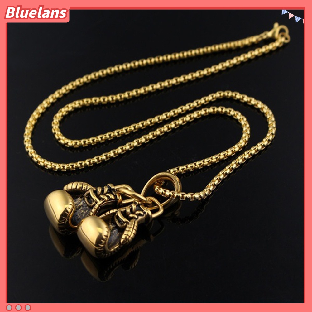 Kalung Rantai Dengan Liontin Sarung Tangan Tinju Untuk Pria