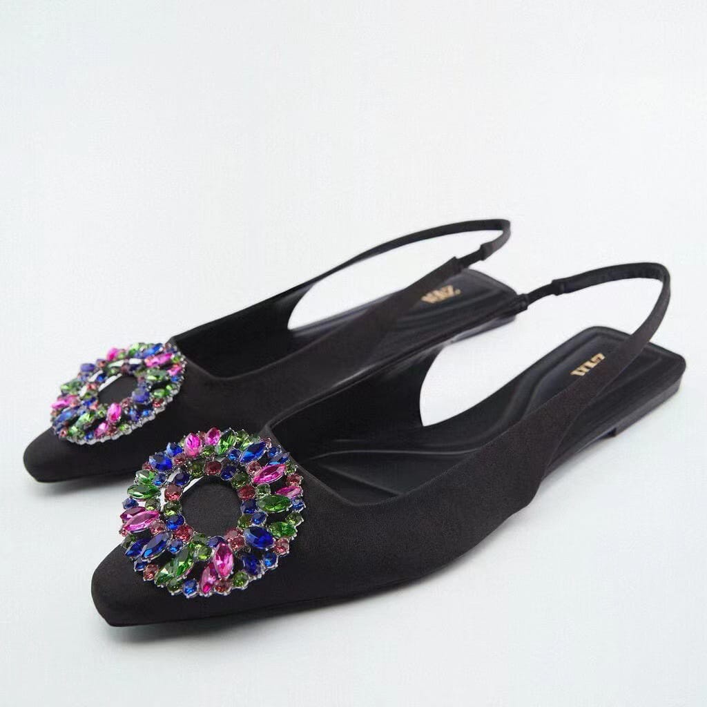 [TANG&amp;YENNY] TERBARU!!SENDAL SHIMMERY FLAT ZARA/SLINGBACK FLAT#044