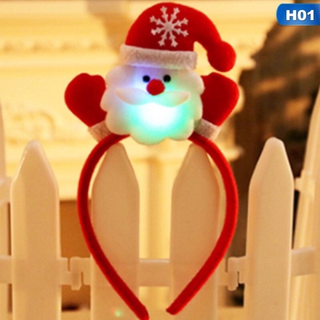 Bando natal dengan lampu LED warna warni christmas aksesoris gift ok  good quality