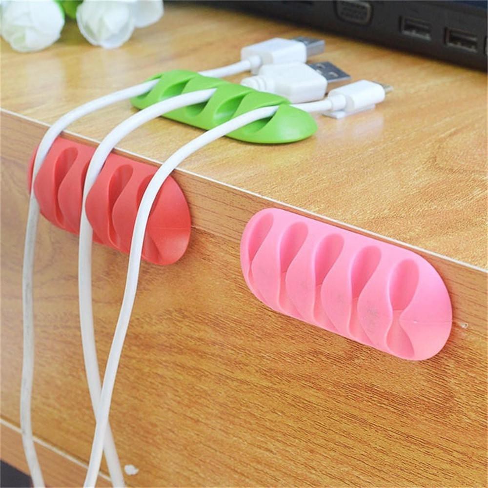 Cable Organizer Klip Kabel Gadget Smarpthone PC Laptop Table Office