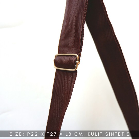 FREE ONGKIR Tas Slempang Selempang Pria Cowok kulit sintetis Sling Bag PU Leather sehari hari