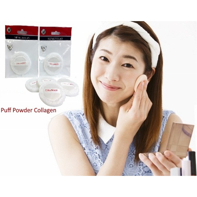 Puff Powder Collagen Spon Bedak Collagen Lembut Dan Halus. Sponge Make Up Collagen