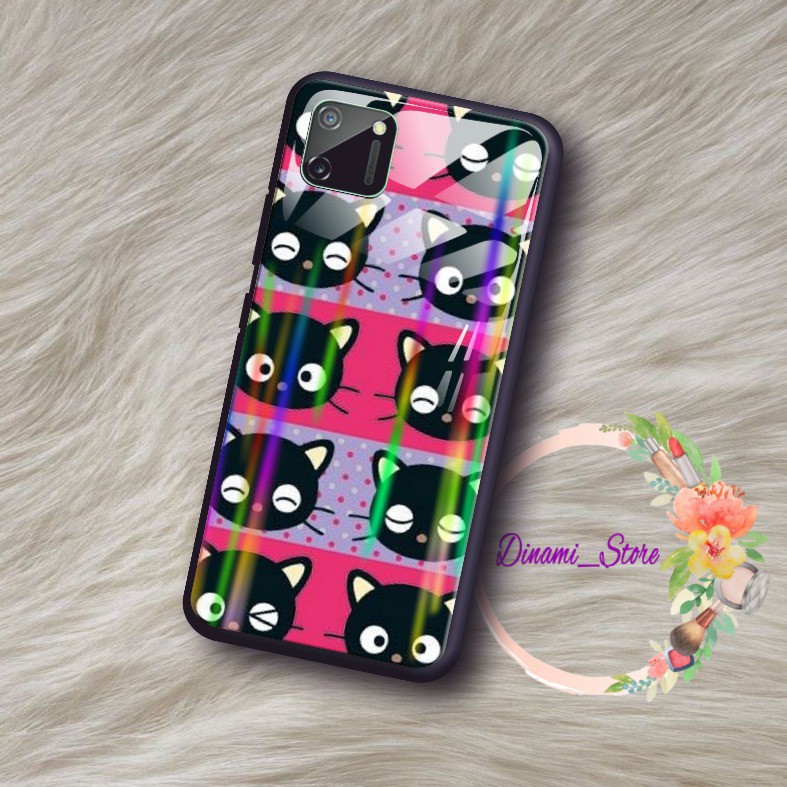 back case glass aurora coco cat Samsung J2prime G530prime A01 CORE A20 A30 A20s A50 A50s  DST381