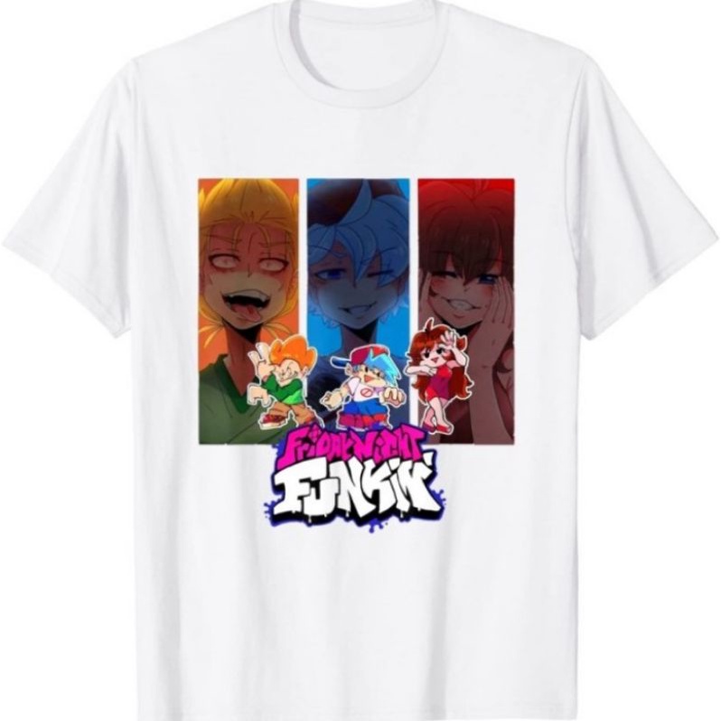 Baju anak Kaos anak Unisex Series Friday Night Funkin Pico Boyfriend Girlfriend For Women