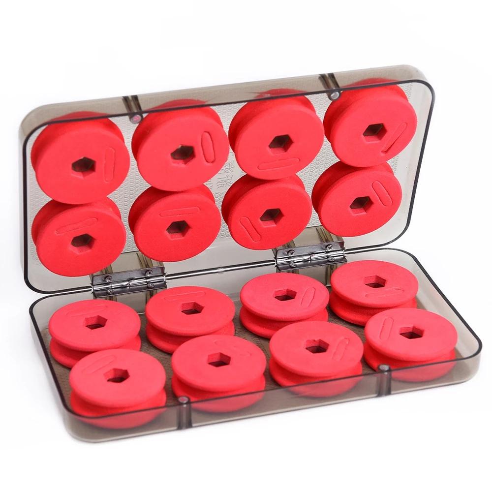 Lanfy Poros Pancing Merah 8/16Pcs Tackle Box Spools