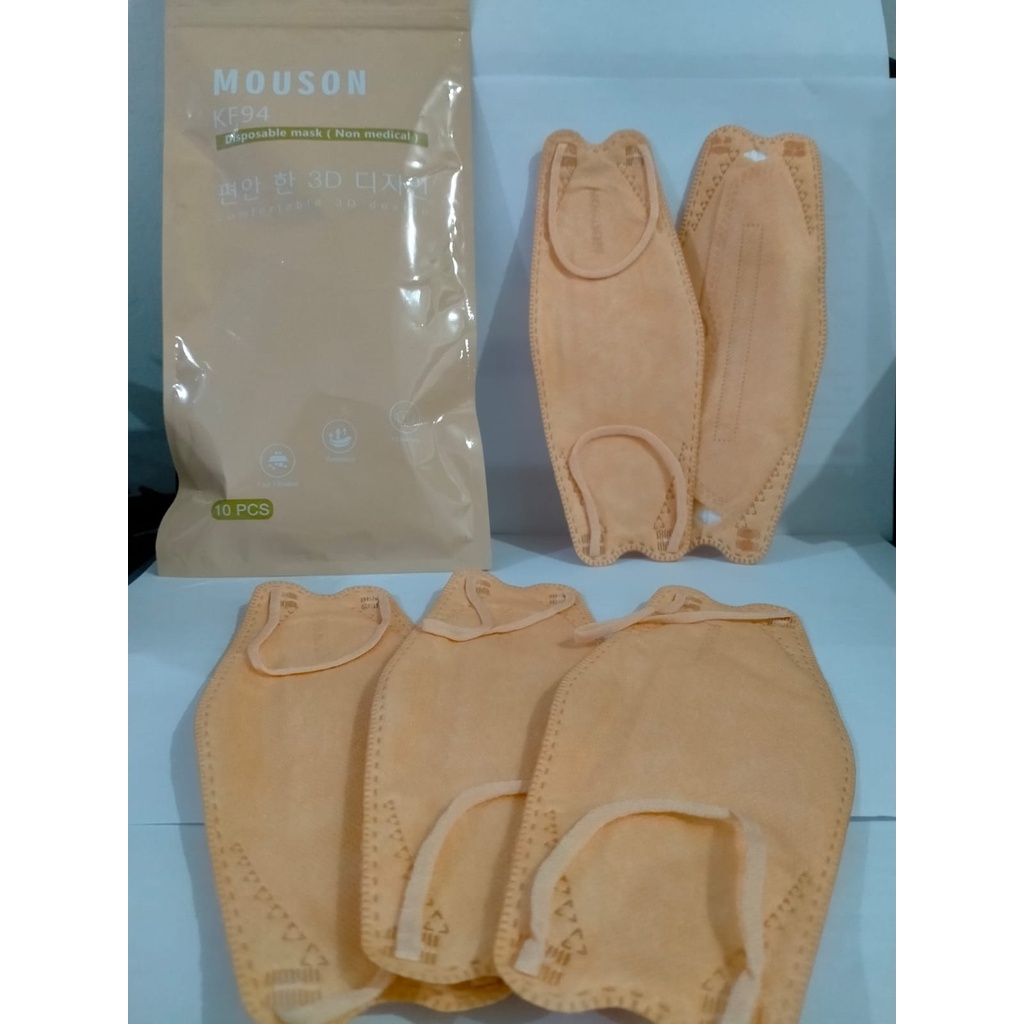 Masker KF94 4 Ply Mouson Warna Warni 1 Pack Isi 10 Pcs