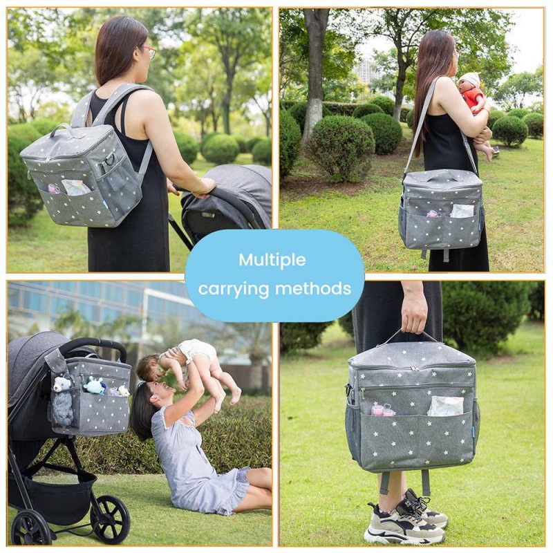 Tas Ransel Perlengkapan Botol Susu Bayi Diapers Stroller Travel Bag