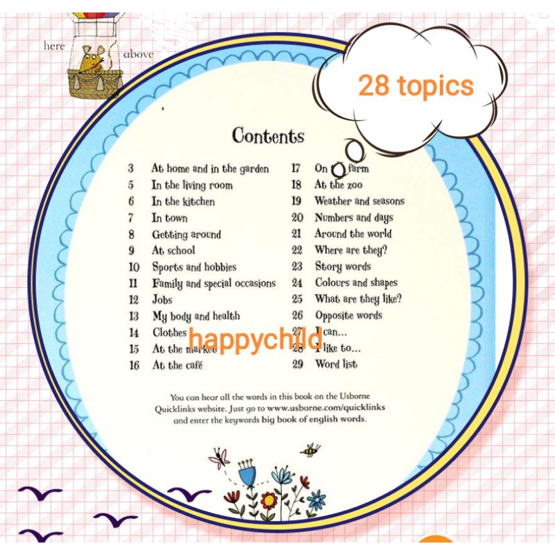 original the Usborne Big book of English Words buku anak buku sd buku happychild