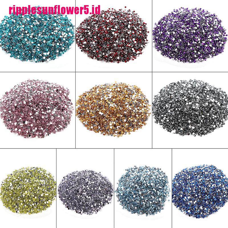 # Kaos T-Shirt Wanita Lengan Pendek Motif Print #10000pcs Kristal Jelly Berlian Imitasi 3MM Untuk Dekorasi Kuku