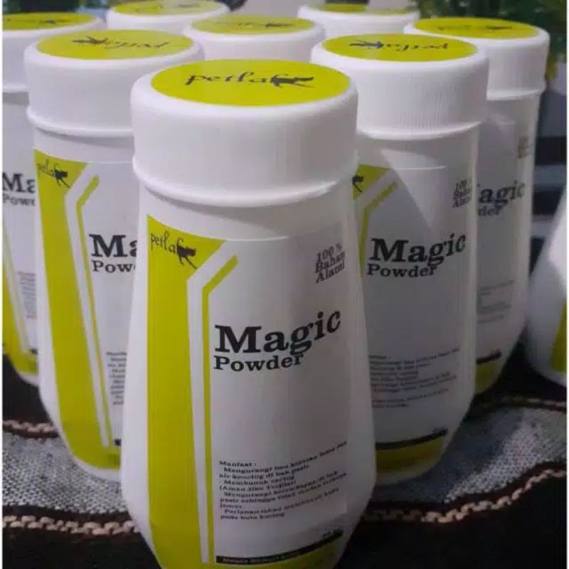 Magic powder Bedak Kutu jamur  / Cacing / penghilang bau kotoran kucing