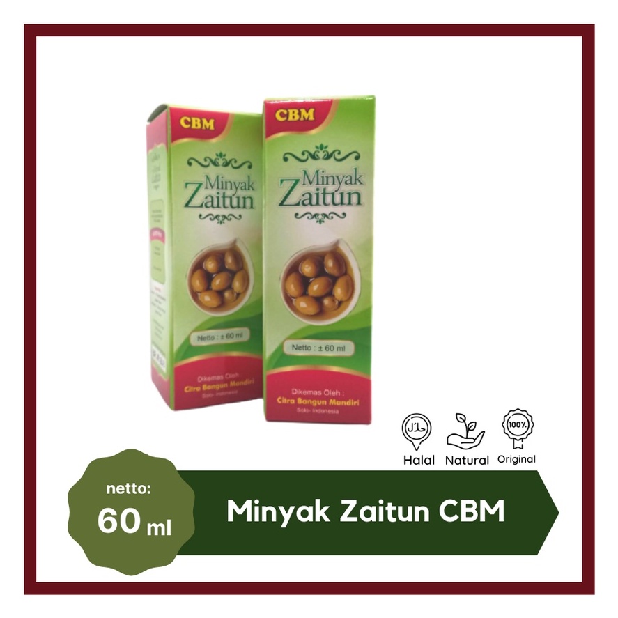 

Minyak Zaitun Murni Olive Oil Kemasan Kecil CBM 60 ml