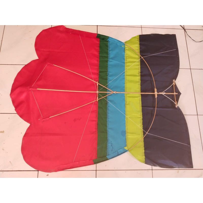 layangan burung hantu / celepuk motig garis garis, knock downt ukuran 1m dan 1,2m bahan fiber