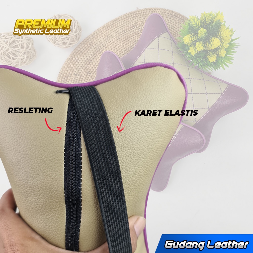 Bantal mobil Kulit sintetis Premium