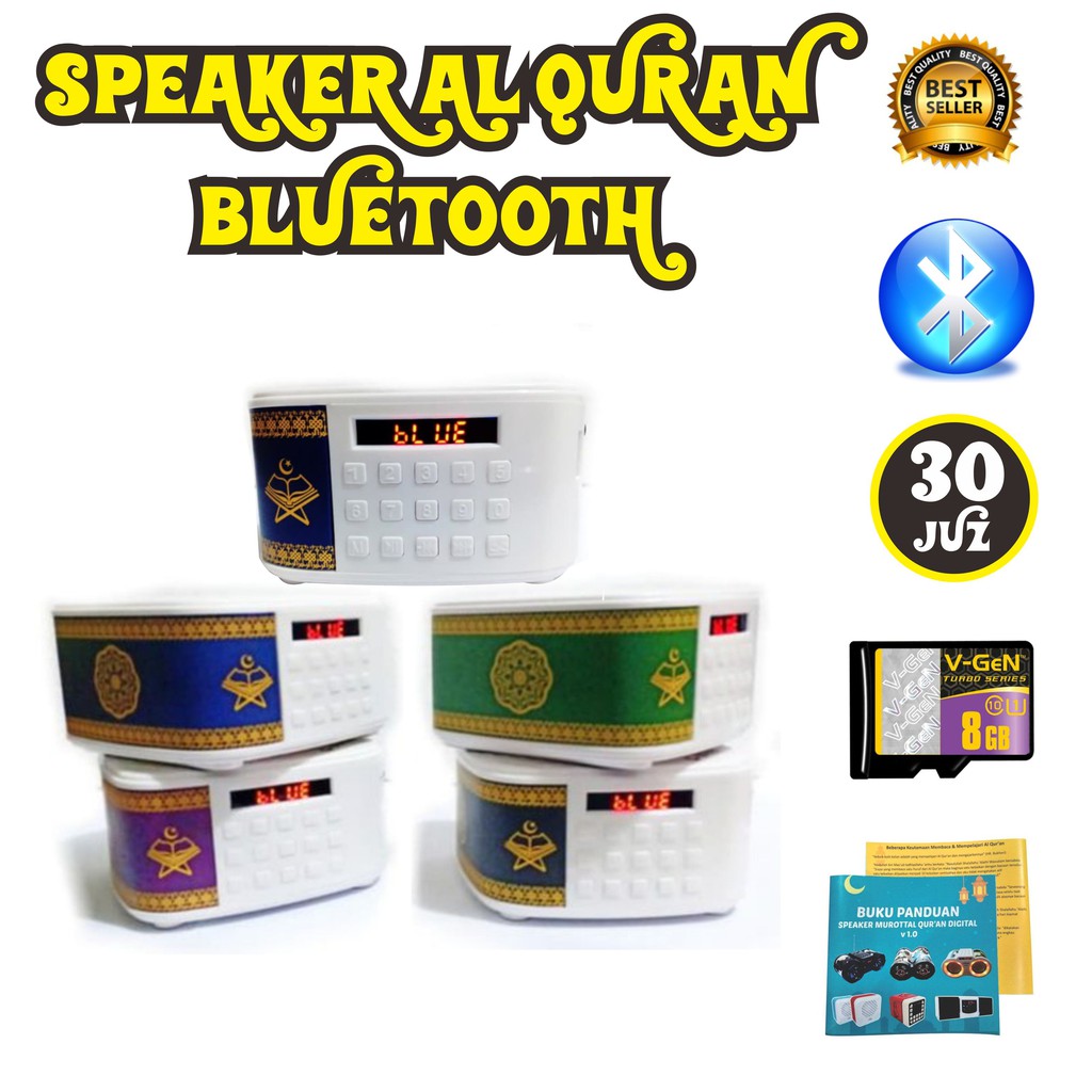 Speaker murottal Al-Qur'an Q600 BT Morottal  Al qur'an Q600 BT Chip 8gb