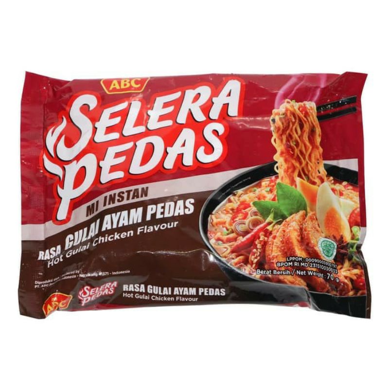 Jual Mie Abc Selera Pedas Rasa Gulai Ayam Pedas 70 Gr Shopee Indonesia