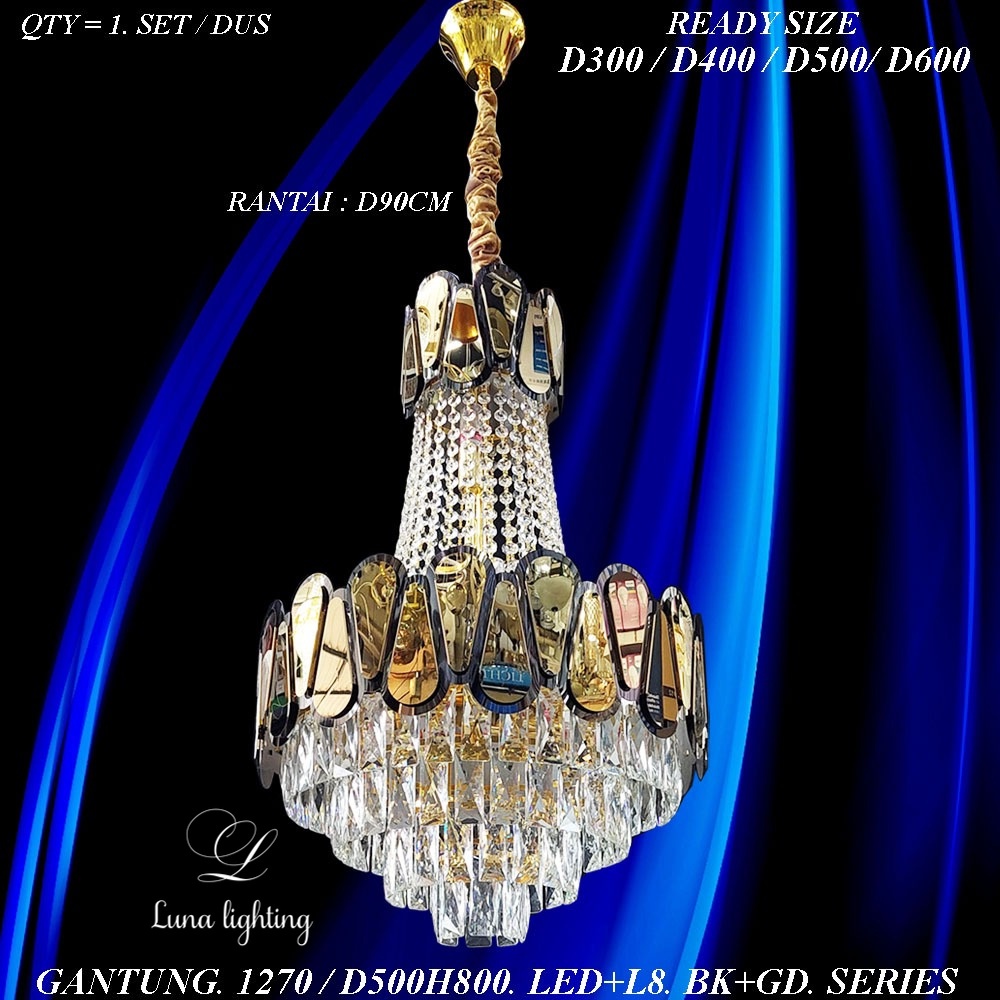 Lampu Gantung Kristal Ruang Tamu 1270 Chandelier