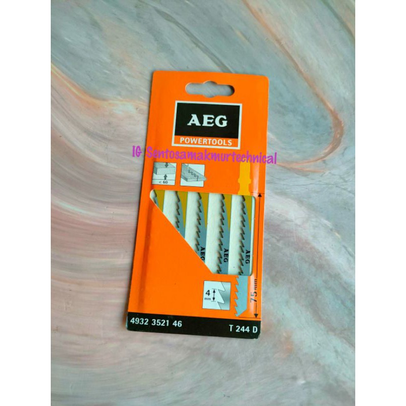 AEG T 244 D [5PCS] Mata Jigsaw Jig Saw Gergaji Kayu Triplek T244D 244D