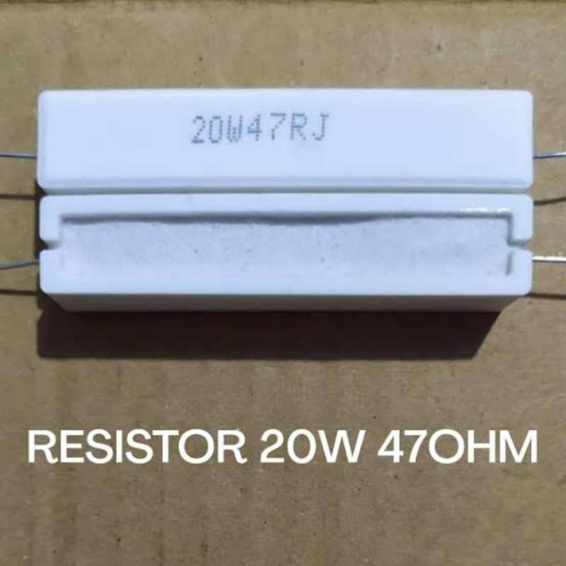 Resistor Kapur 20watt 20 ohm 33 ohm 47 ohm 100 ohm