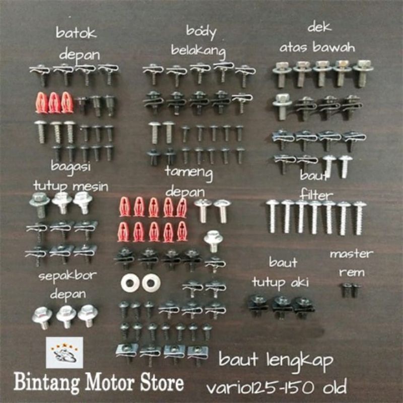 Baut Baud fullset body vario 150 old lama