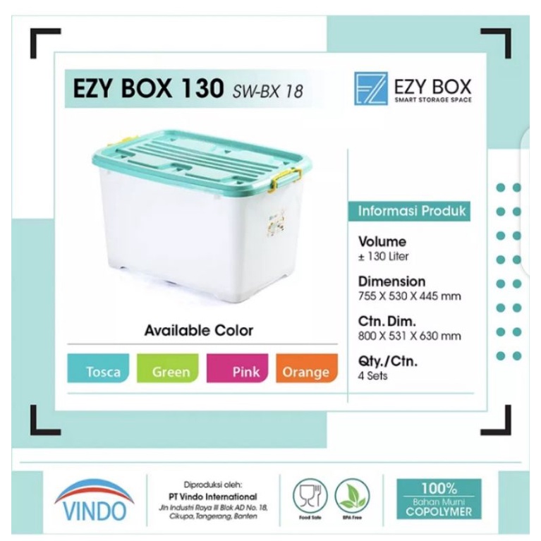 Container Box Mojokerto 130 Liter/ Container Box Plastik Besar/ Kontainer Plastik