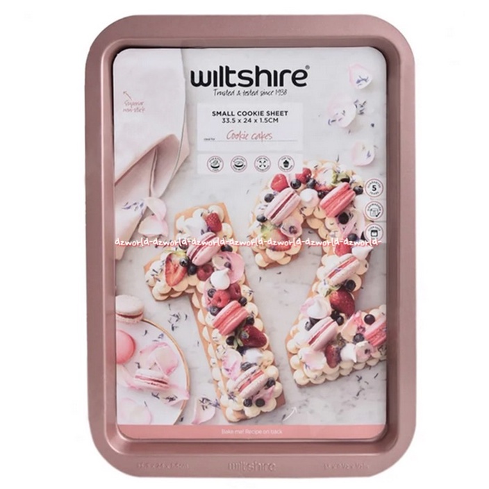 Wiltshire Small Cookies Sheet 33.5cm Oven Tray Papan Loyang Panggang Anti Lengket Tempat Bakar Kue Warna Pink Rose