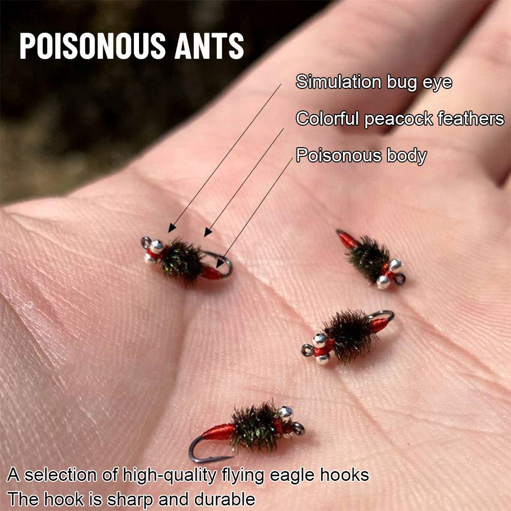 Top 10PCS Umpan Pancing Fly Trout Portable Buatan Serangga Engkol Swimbaits Coklat Caddis