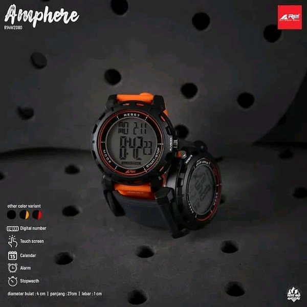 Jam Tangan Digital Pria Rei Watch Amphere Jam Sport Touch Screen Arei Outdoorgear Water Resistance