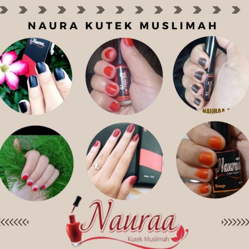 Henna Kuku - Kutek Henna Nauraa Halal Sah Sholat 5ml