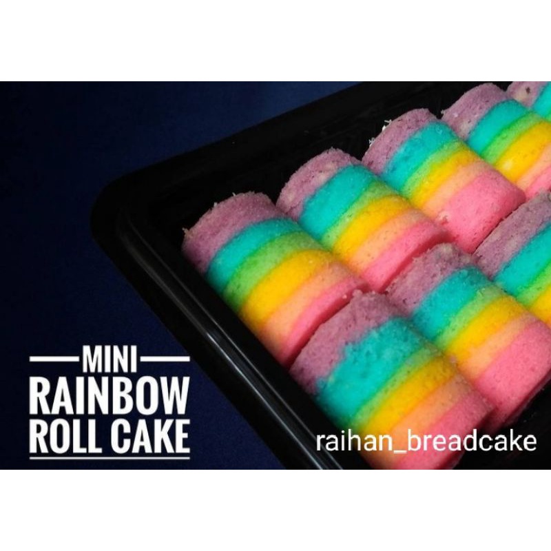 

Bolu gulung mini rainbow