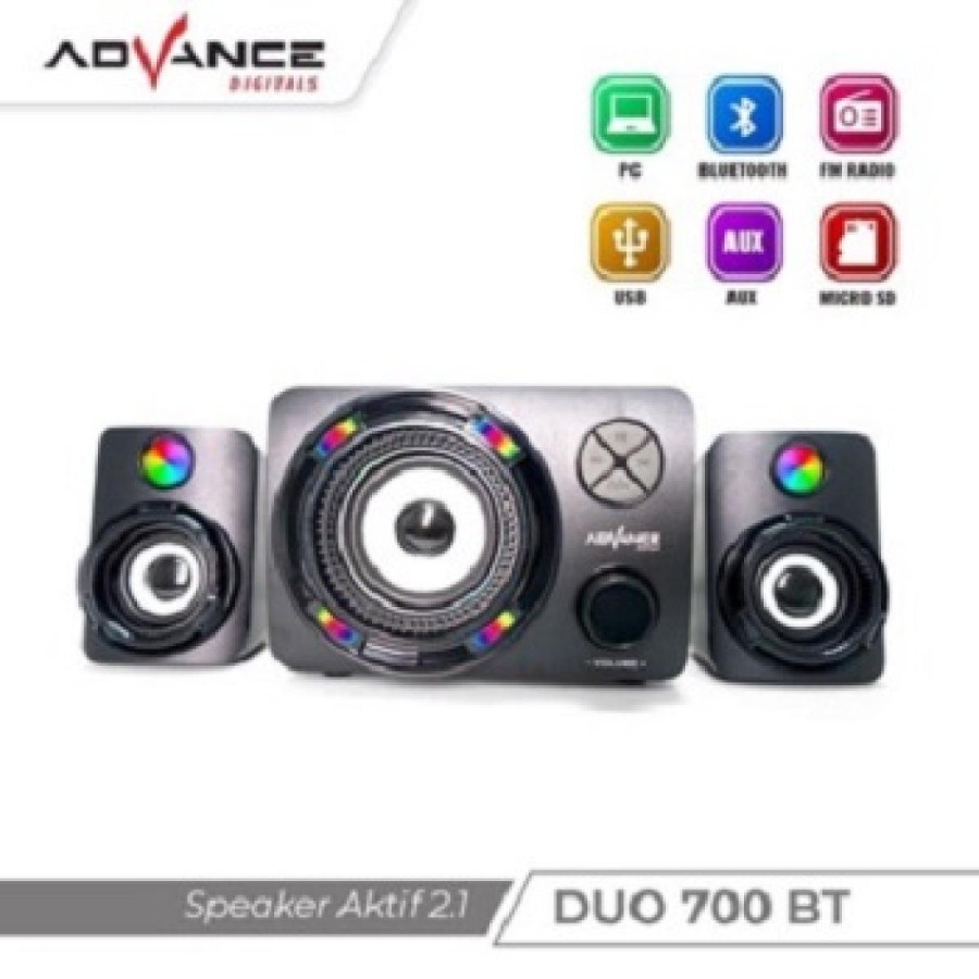 Bisa COD!!! Speaker Aktif Advance Duo 700BT Bluetooth / Radio Extra Bass Berkualitas Terbaik