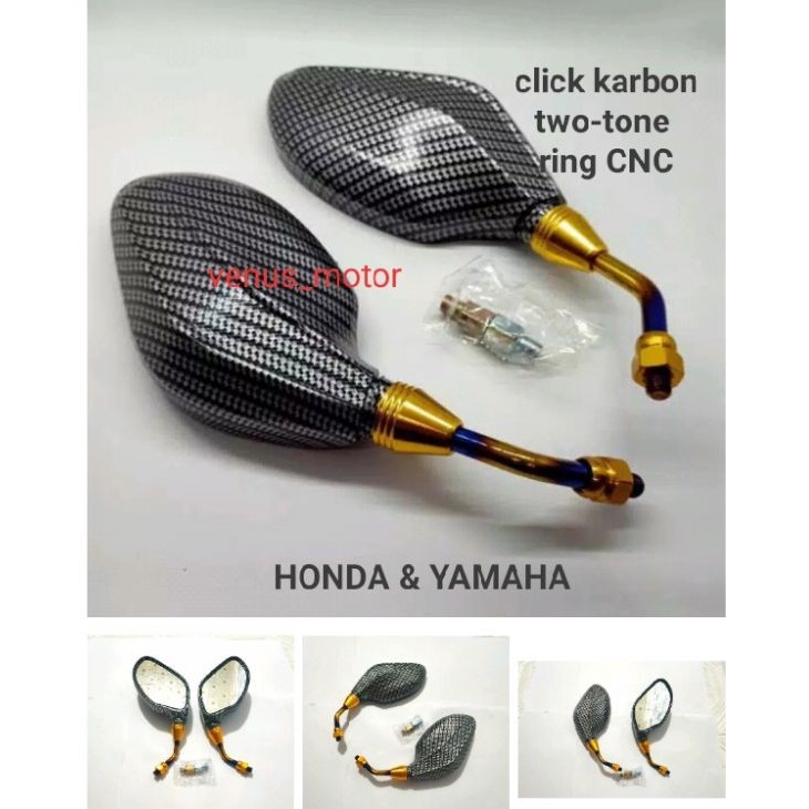 SPION CLICK KARBON TWO TONE CNC SPION KLIK  SPION KLIK THAILAND UNIVERSAL