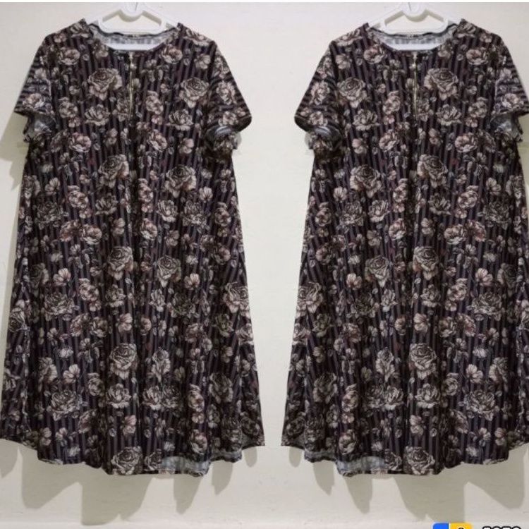 DASTER RENA DRESS CASUAL ATASAN WANITA TERBARU SUPER JUMBO JERSEY KOREA