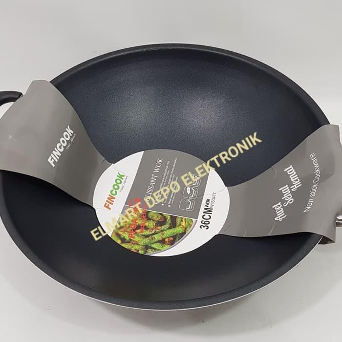 Dijual FINCOOK Glissant wok non stick W3604TF / wajan penggorengan 36cm anti lengket W 3604 TF Mura