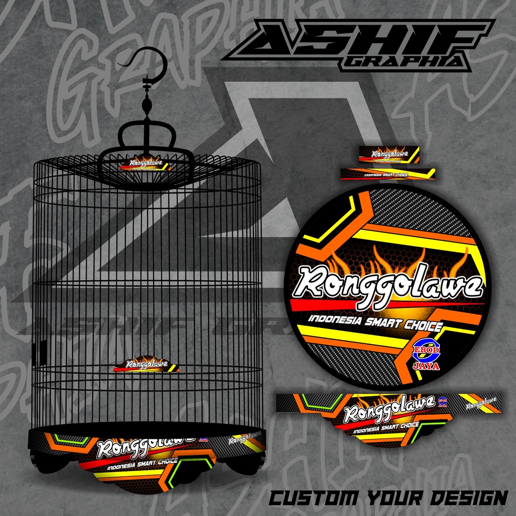 STIKER DECAL SANGKAR MURAI EBOD RONGGOLAWE