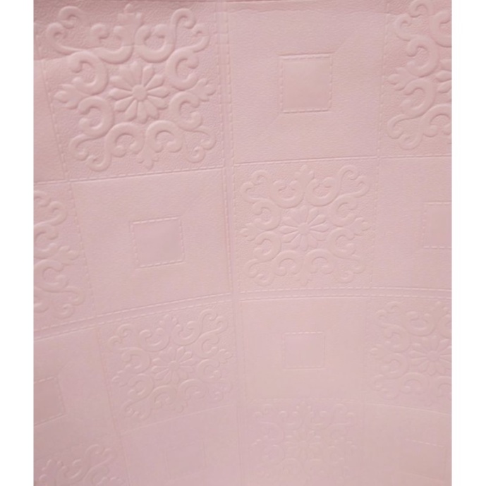 WALLPAPER DINDING 3D MOTIF BATIK VARIAN WARNA 70x70cm-R1B-2 (PINK)