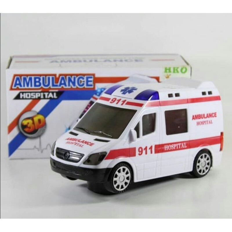 mainan mobil ambulance batre