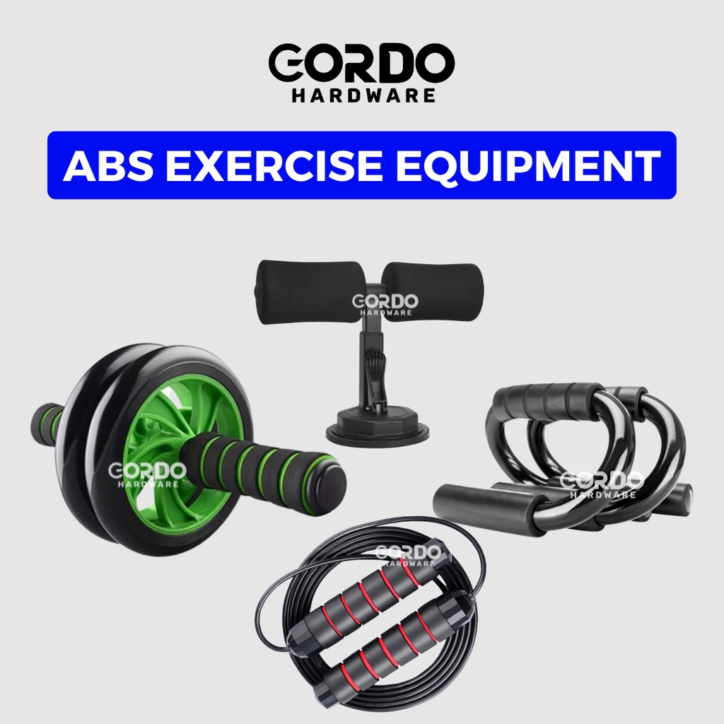 Alat Sit Up / Ab Roller Abdominal / Tali Skipping / Push Up Bar Stand / Sit Up stand Adjustable /Jum