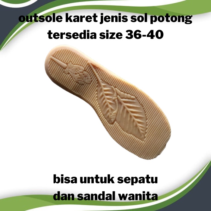 alas bawah sepatu sandal wanita - jenis sol potong