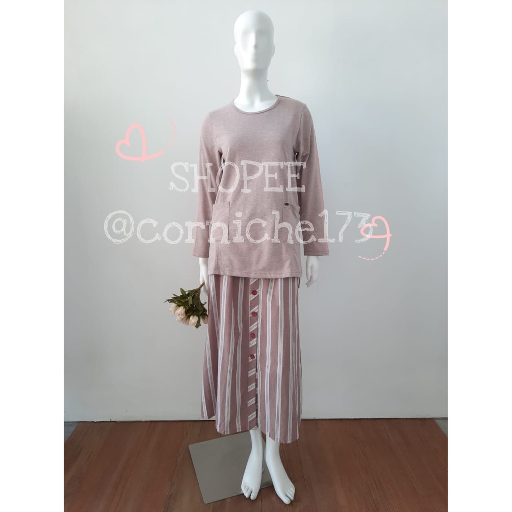 Corniche Carla Skirt Coklat Muda - TH52308 (Tidak termasuk atasan)