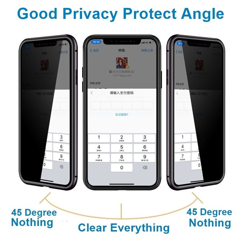 IPHONE 6 7 7+ 8 8+ X Xs 11 11Pro 11ProMax XSMax magnetic case spy depan belakang full cover