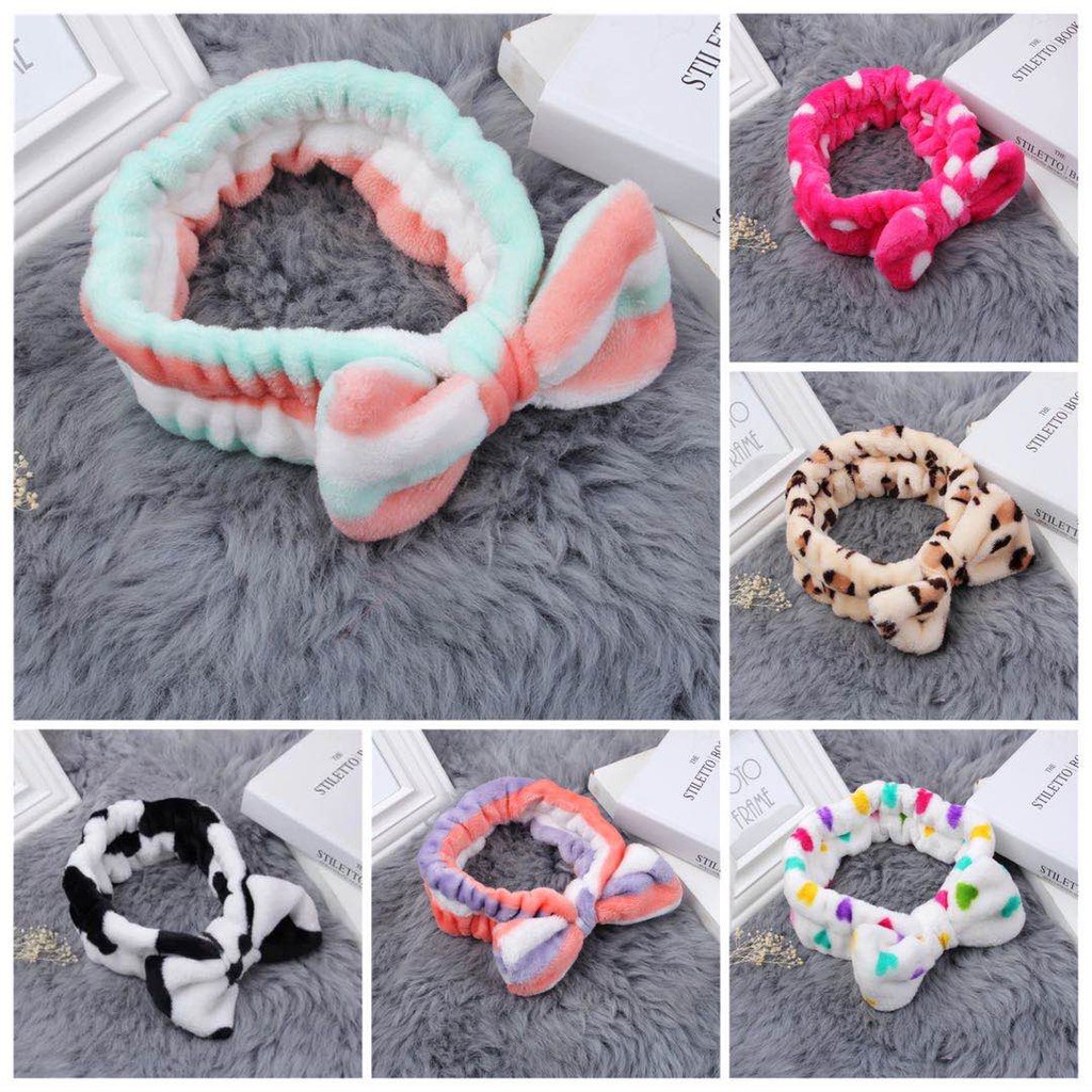 BANDANA WANITA PITA BESAR/ BANDANA RAMBUT MANDI/ BANDO KOREA BESAR PER PCS RANDOM