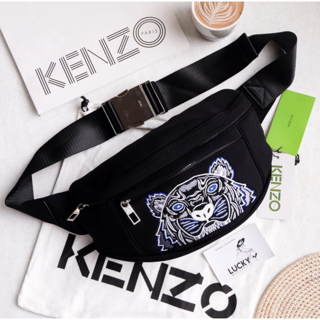 Kenzo Tiger Bumbag Black Blue Eyes - Original 1000%