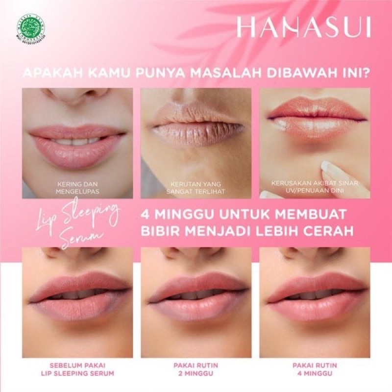 HANASUI LIP SLEEPING SERUM STRAWBERRY &amp; HONEY 12gr