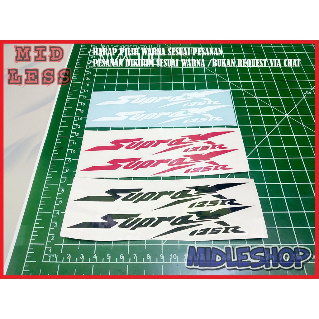 Stiker Motor/Cutting Stiker Motor Vinyl Logo Isi 2 Supra X 125