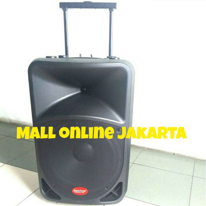 speaker baretone portable wirelless 15 inci 250 Watt ORI +2mikrofon