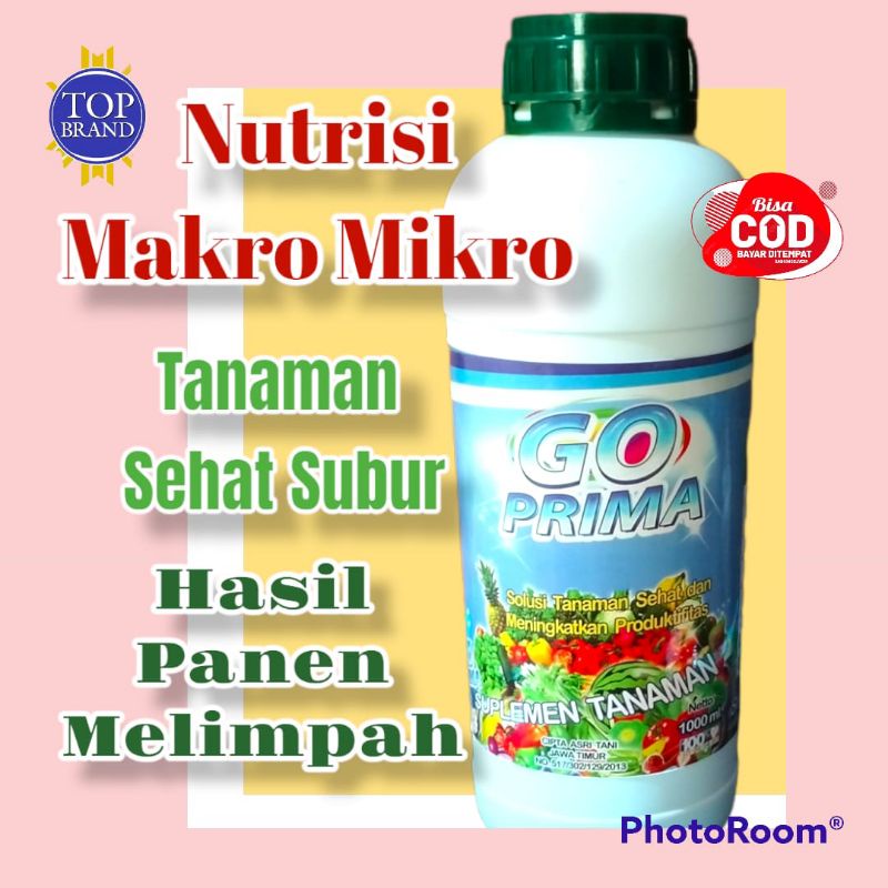 NPK 16 15 17 cair merk GO PRIMA kemasan 1 liter.