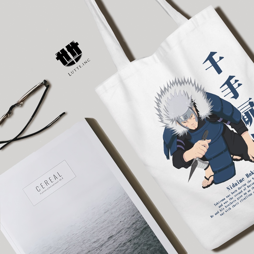 New Totebag Anime Tobirama Senju Tote bag Anime Kanvas Premium Lutte.Inc  ( Naruto Series )