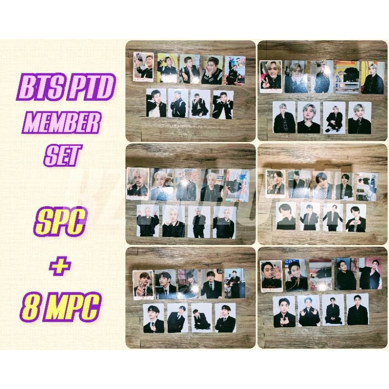 BTS PTD MINI PHOTOCARD RM JHOPE SUGA JIMIN  V JUNGKOOK Set Complete (Mini PC PERMISSION TO DANCE RM 